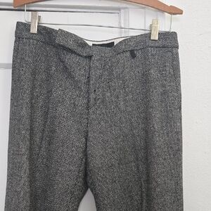 Zara Womsns Textured Black and White Dress Pants